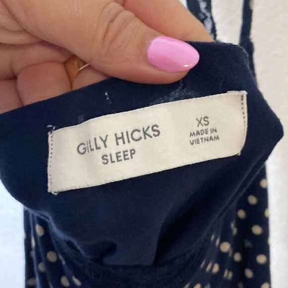 Gilly Hicks- Sleep rompers- blue polka dot and lace size XS - Picture 9 of 9